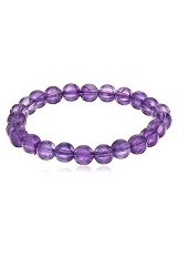felicitous itsy-bitsy smooth round amethyst baby birthstone bracelet